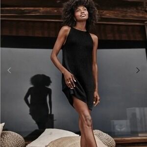 Summersalt NWT Black Crochet High Neck Dress Cover-Up Size Medium